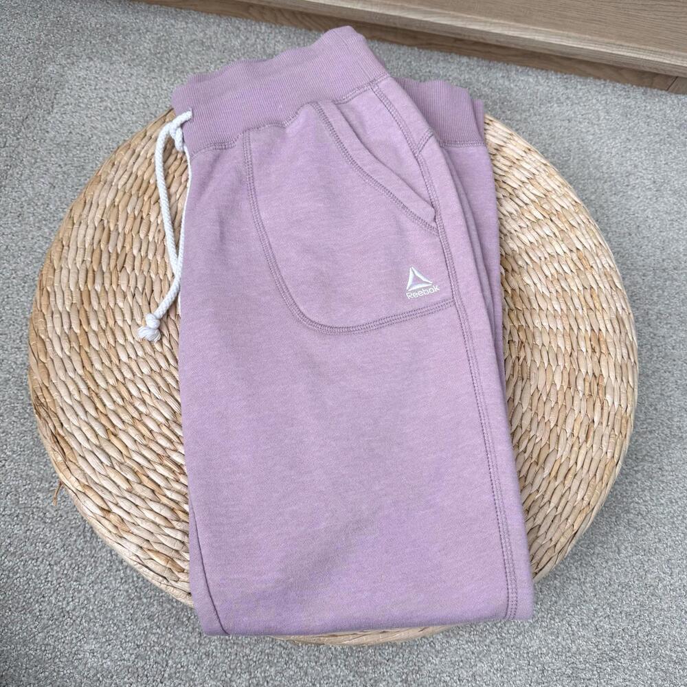 Reebok Lilac Jogger Sweatpants with Drawstring Waist